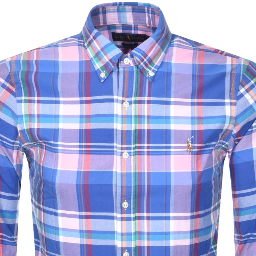 Alternative Image for ProductRalph Lauren Oxford Slim Fit Shirt Blue2